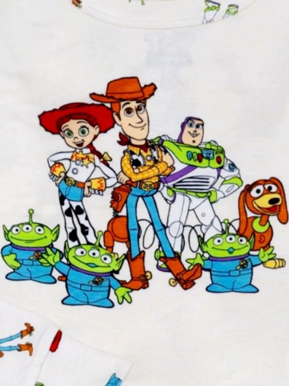 Toy Story Gang White 2 PC Unisex Pajama Set 5T NWT